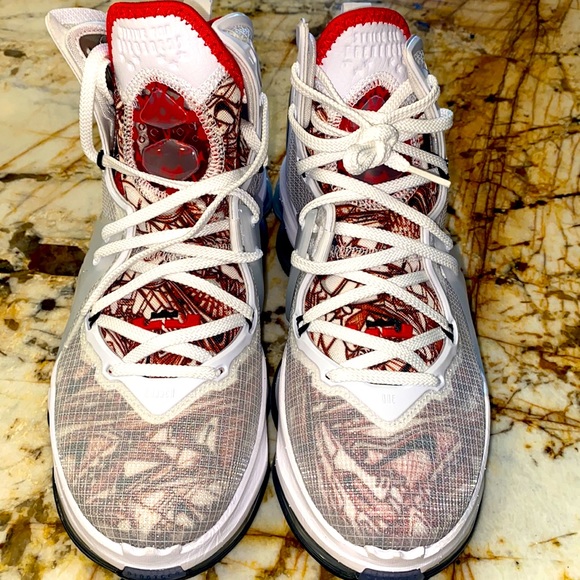 NIKE LEBRON XIX NEW Sz:7.5us Red & White EXCELLENT CONDITION THIS IS A STEAL - Picture 1 of 8